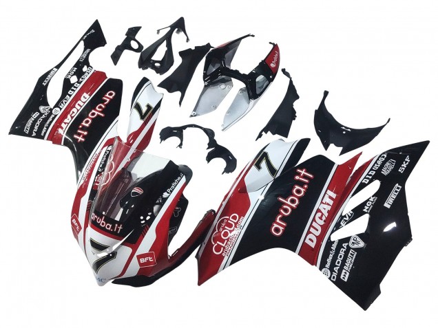 2011-2014 White Red Glossy Black Aruba.it 7 Ducati Panigale 899/1199 Motorcycle Fairings UK