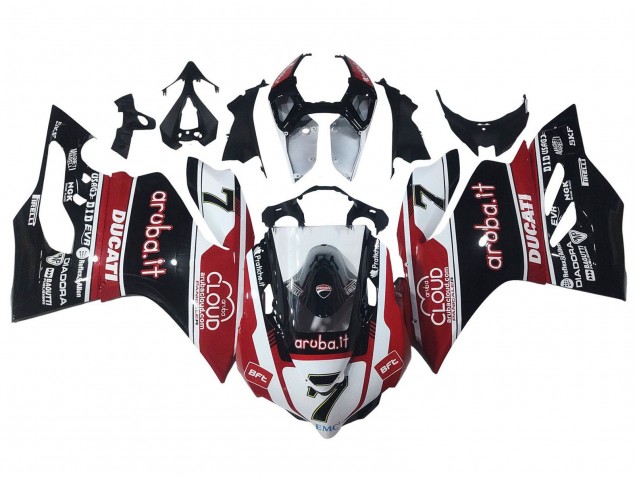 2011-2014 White Red Glossy Black Aruba.it 7 Ducati Panigale 899/1199 Motorcycle Fairings UK