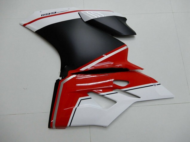 2011-2014 White Red Matte Black Ducati 1199 Motorcycle Fairings UK