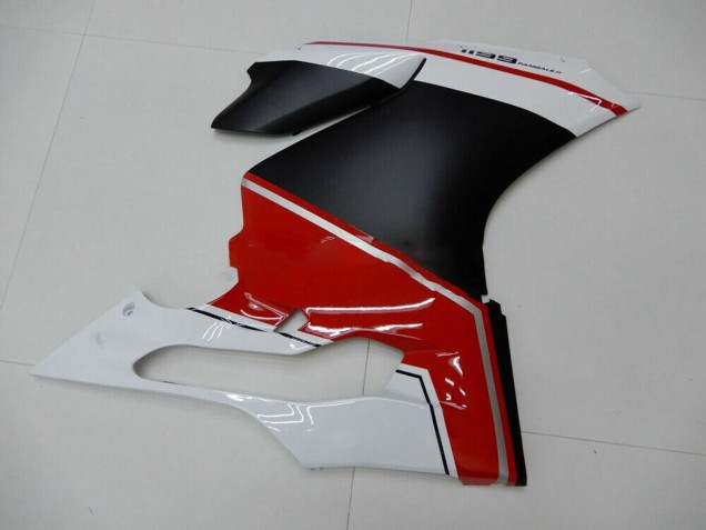 2011-2014 White Red Matte Black Ducati 1199 Motorcycle Fairings UK