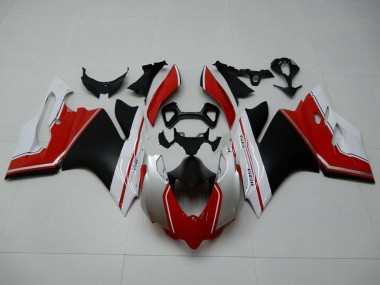 Buy 2011-2014 White Red Matte Black Ducati 1199 Motorcycle Fairings UK
