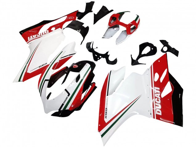 2011-2014 White Red Green Glossy Black Ducati 1199 Motorcycle Fairings UK