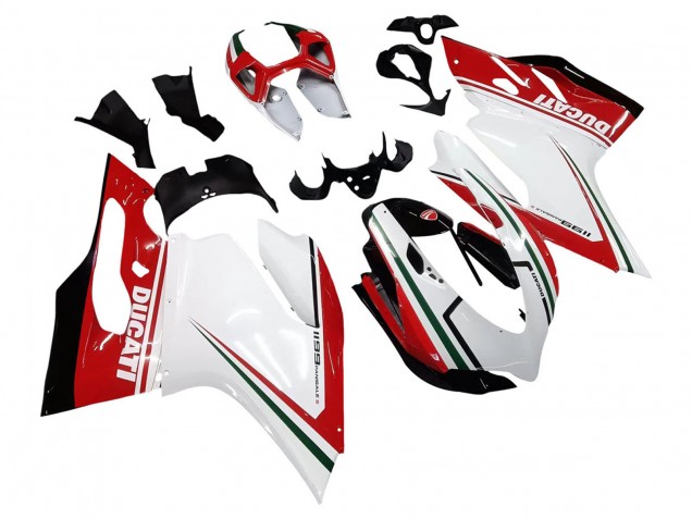 2011-2014 White Red Green Glossy Black Ducati 1199 Motorcycle Fairings UK
