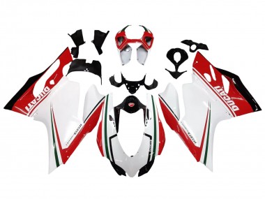 Buy 2011-2014 White Red Green Glossy Black Ducati 1199 Motorcycle Fairings UK