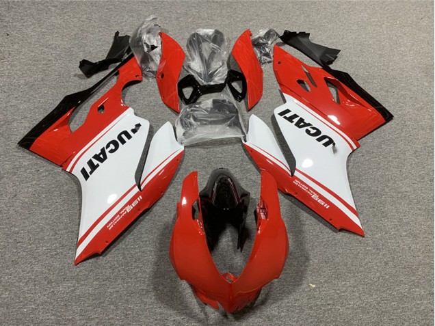 2011-2014 Red White Glossy Black Ducati 1199 Motorcycle Fairings UK