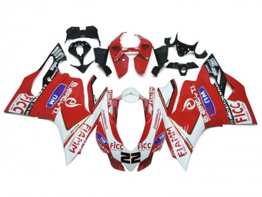 Buy 2011-2014 White Red Glossy Black Fiamm Ficc 22 Ducati 1199 Motorcycle Fairings UK