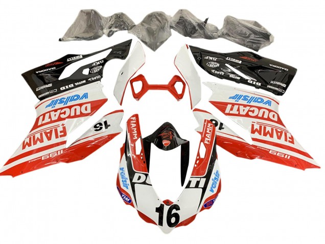 2011-2014 White Red Glossy Black Valsir Fiamm Ficc 16 Ducati Panigale 1199 Motorcycle Fairings UK