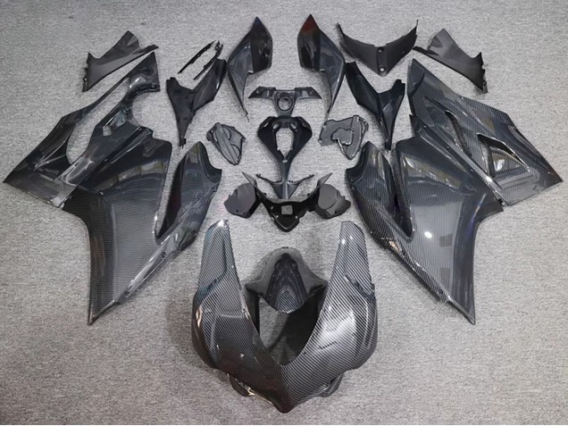 2015-2020 Black Carbon Fiber Style Ducati 959/1299 Motorcycle Fairings UK