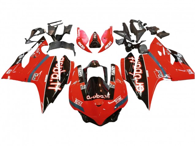 2015-2020 Red Glossy Black Fiamm Ducati 959/1299 Motorcycle Fairings UK