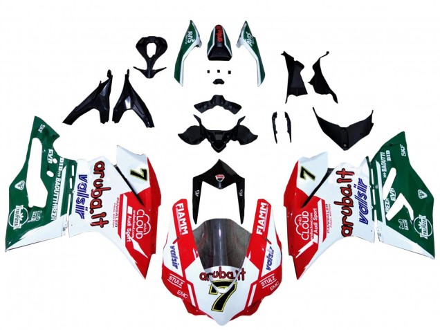 2015-2020 White Red Green Valsir Fiamm 7 Ducati 959/1299 Motorcycle Fairings UK