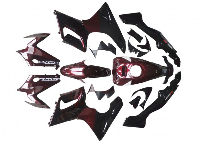 2002-2006 Glossy Black Red Flame Honda CBR125R Motorcycle Fairings UK
