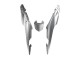 2013-2015 Silver Glossy Black Honda CBR500R Motorcycle Fairing UK