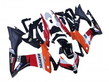 Buy 2013-2015 Orange White Red Glossy Black Repsol 3 Honda CBR500R Motorcycle Fairings UK