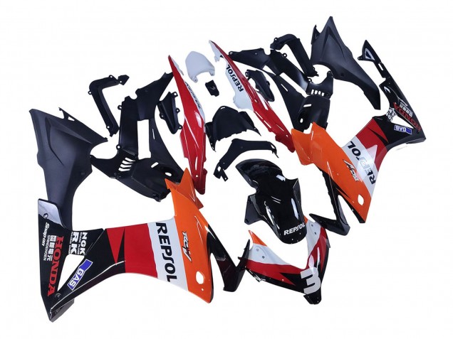2013-2015 Orange White Red Glossy Black Repsol 3 Honda CBR500R Motorcycle Fairings UK