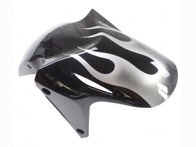2013-2015 Glossy Black Silver Flame Honda CBR500R Motorcycle Fairings UK