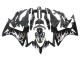 2013-2015 Glossy Black Silver Flame Honda CBR500R Motorcycle Fairings UK