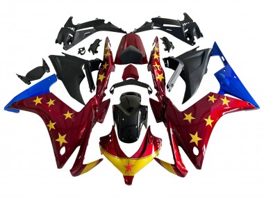 Buy 2013-2015 Red Blue Yellow Star Honda CBR500R Motorcycle Fairings UK