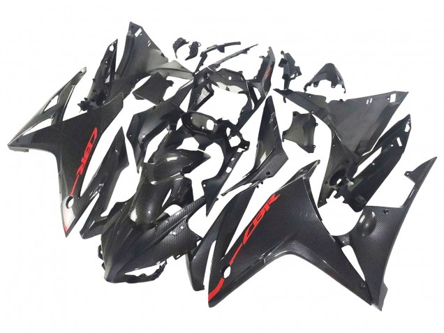 2016-2018 Black Carbon Fiber Red Honda CBR500R Motorcycle Fairings UK