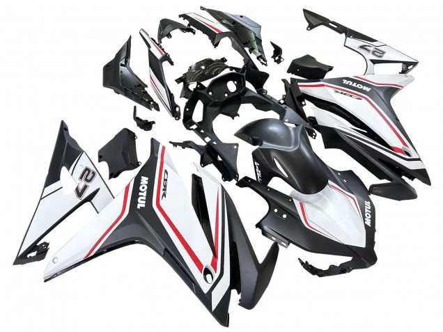 2016-2018 White Red Matte Black Honda CBR500R Motorcycle Fairings UK