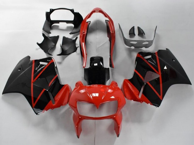 1998-2001 Red Glossy Black Stripe Honda VFR 800 Motorcycle Fairings UK