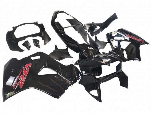 1998-2001 Glossy Black Red Decal Honda VFR 800 Motorcycle Fairings UK