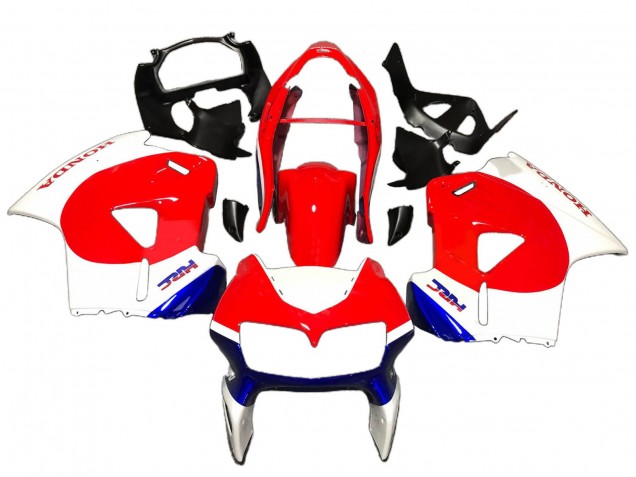 1998-2001 White Red Blue Honda VFR 800 Motorcycle Fairings UK