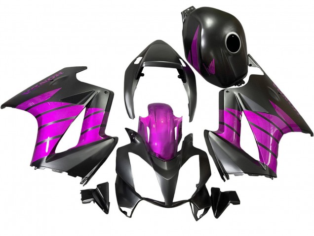 2002-2013 Purple Matte Black Honda VFR 800 Motorcycle Fairings UK