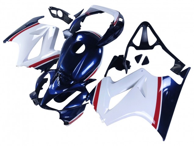 2002-2013 White Red Dark Blue Honda VFR 800 Motorcycle Fairings UK