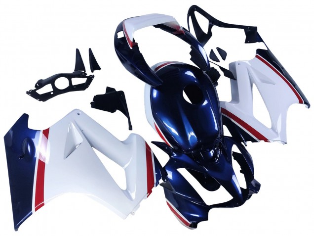 2002-2013 White Red Dark Blue Honda VFR 800 Motorcycle Fairings UK
