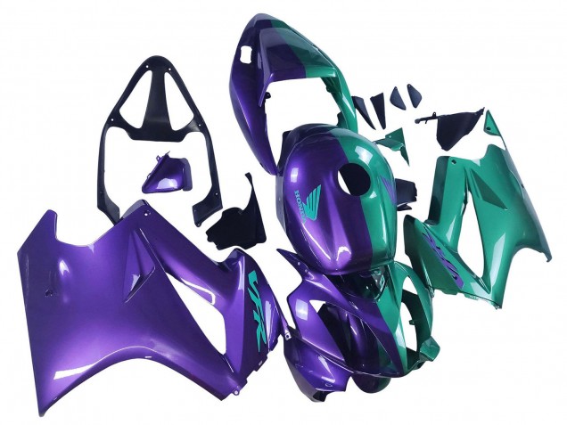 2002-2013 Purple Green Honda VFR 800 Motorcycle Fairings UK