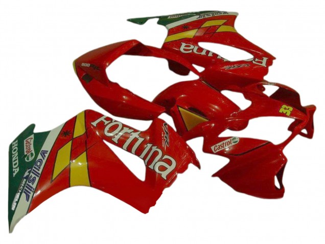 2002-2013 Red Yellow Green Fortuna Castrol Valsir 33 Honda VFR 800 Motorcycle Fairings UK