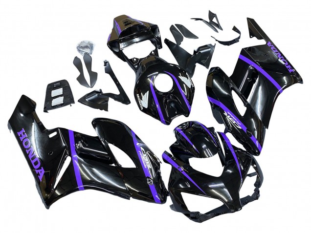 2004-2005 Glossy Black Purple Stripe Honda CBR1000RR Motorcycle Fairings UK