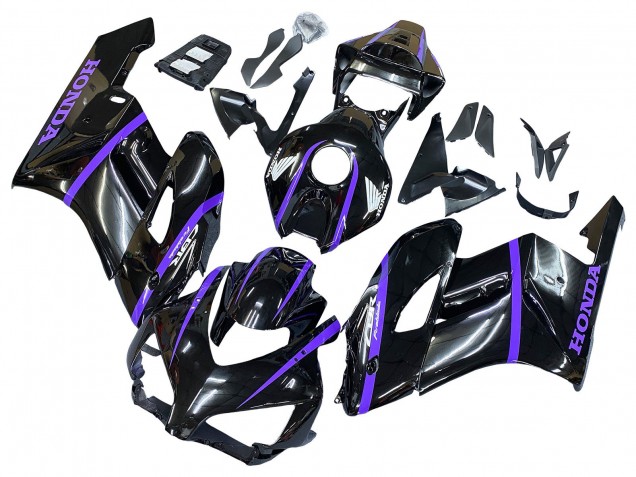 2004-2005 Glossy Black Purple Stripe Honda CBR1000RR Motorcycle Fairings UK