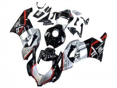 Buy 2004-2005 Silver Glossy Black Red Stripe Honda CBR1000RR Motorcycle Fairings UK