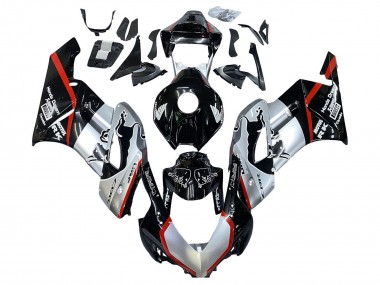 Buy 2004-2005 Silver Glossy Black Red Stripe Honda CBR1000RR Motorcycle Fairings UK