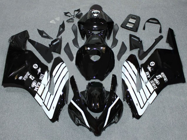2004-2005 Glossy Black White Honda CBR1000RR Motorcycle Fairings UK