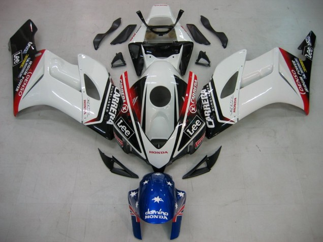 2004-2005 White Blue Red Glossy Black Star Carrera Lee Honda CBR1000RR Motorcycle Fairings UK