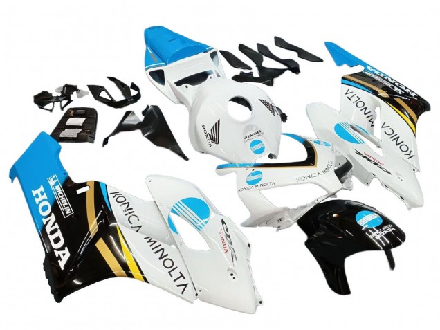 2004-2005 White Light Blue Yellow Black Konica Minolta Honda CBR1000RR Motorcycle Fairings UK