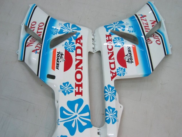2004-2005 White Blue Snow Nastro Azzurro 46 Honda CBR1000RR Motorcycle Fairings UK