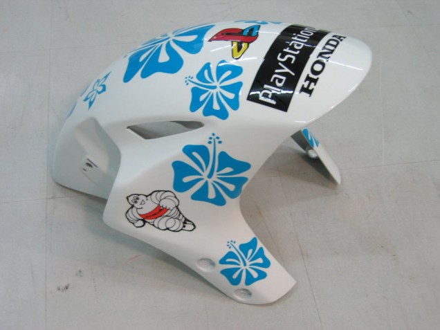 2004-2005 White Blue Snow Nastro Azzurro 46 Honda CBR1000RR Motorcycle Fairings UK