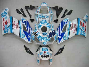 Buy 2004-2005 White Blue Snow Nastro Azzurro 46 Honda CBR1000RR Motorcycle Fairings UK