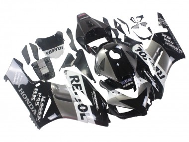 Buy 2004-2005 Silver White Glossy Black Repsol Honda CBR1000RR Motorcycle Fairing Kits UK