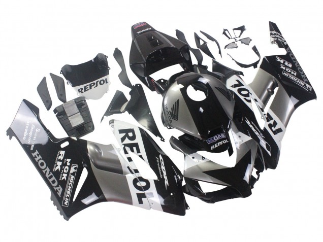 2004-2005 Silver White Glossy Black Repsol Honda CBR1000RR Motorcycle Fairing Kits UK