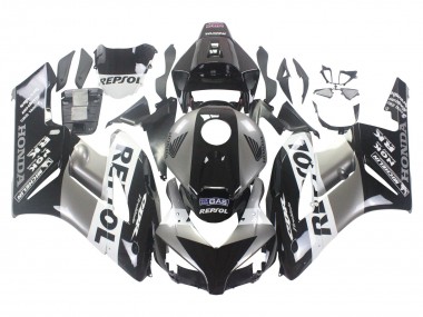 Buy 2004-2005 Silver White Glossy Black Repsol Honda CBR1000RR Motorcycle Fairing Kits UK