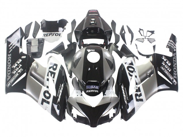 2004-2005 Silver White Glossy Black Repsol Honda CBR1000RR Motorcycle Fairing Kits UK