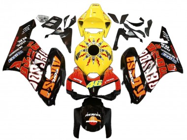 Buy 2004-2005 Yellow Orange Glossy Black Repsol Rossi 46 Honda CBR1000RR Motorcycle Fairings UK