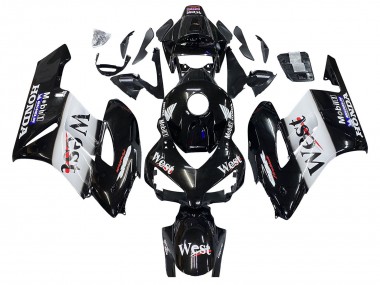 Buy 2004-2005 Glossy Black White West Honda CBR1000RR Motorcycle Fairings UK