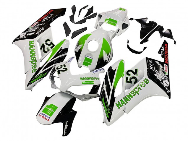 2004-2005 White Green Glossy Black Hannspree 52 Honda CBR1000RR Motorcycle Fairings UK