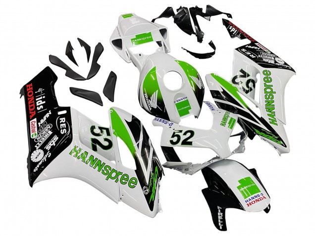 2004-2005 White Green Glossy Black Hannspree 52 Honda CBR1000RR Motorcycle Fairings UK