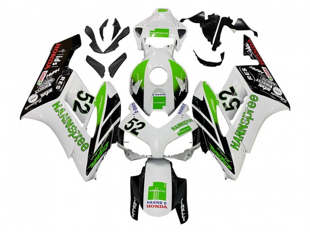 2004-2005 White Green Glossy Black Hannspree 52 Honda CBR1000RR Motorcycle Fairings UK